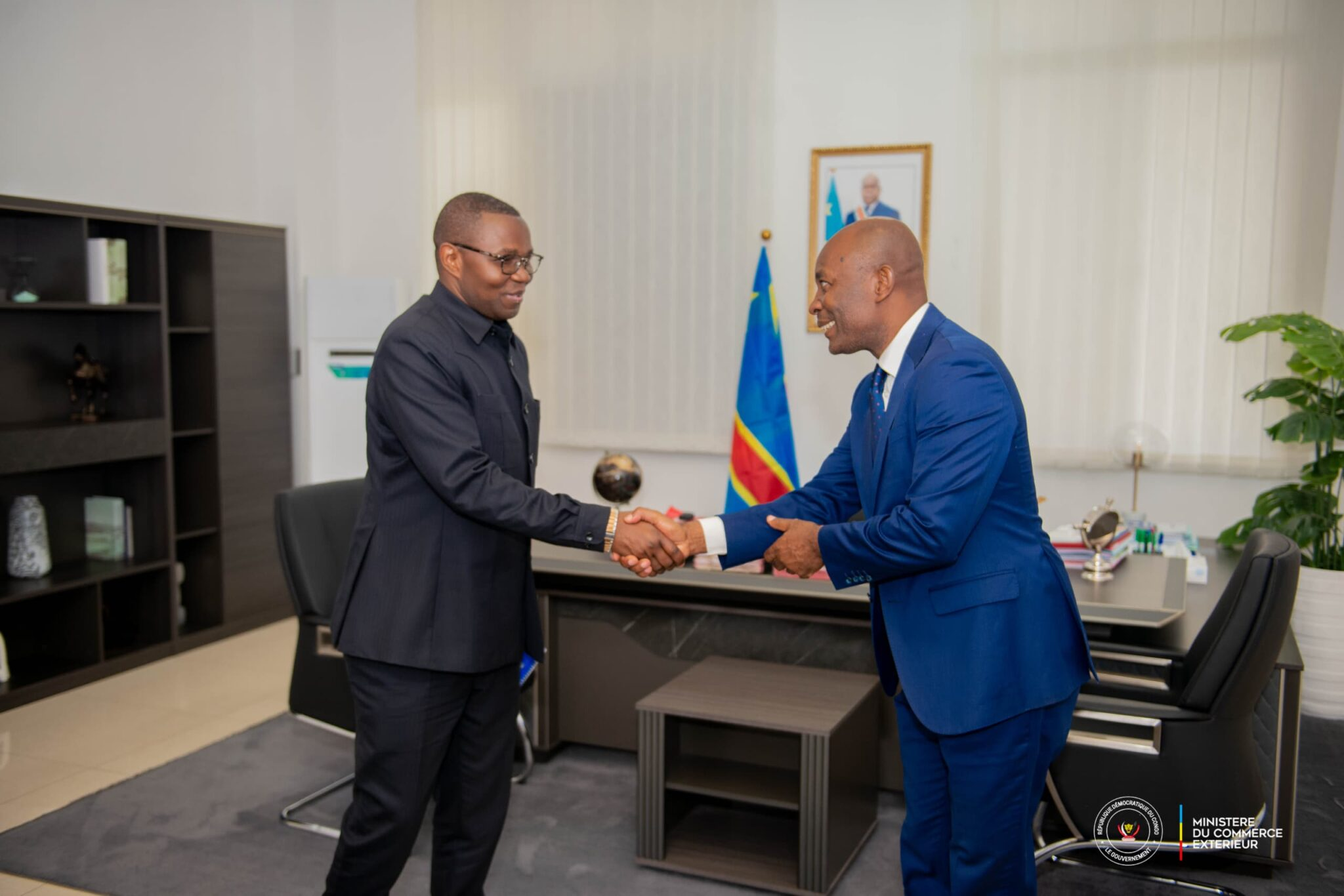 Rencontre entre le Gouverneur Jean-Jacques Purusi Sadiki et le Ministre du Commerce Extérieur