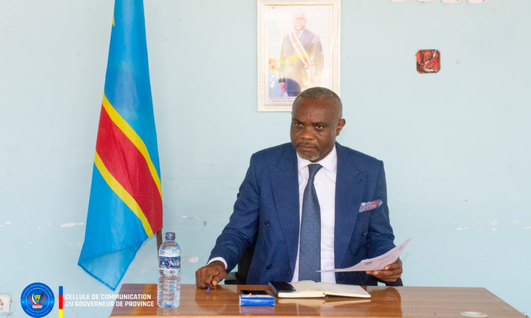 Me Jean-Jacques ELAKANO M&rsquo;YEWA, Vice-Gouverneur et Gouverneur int&eacute;rimaire du Sud-Kivu, lors des r&eacute;unions du 08 mai 2026 &agrave; Uvira