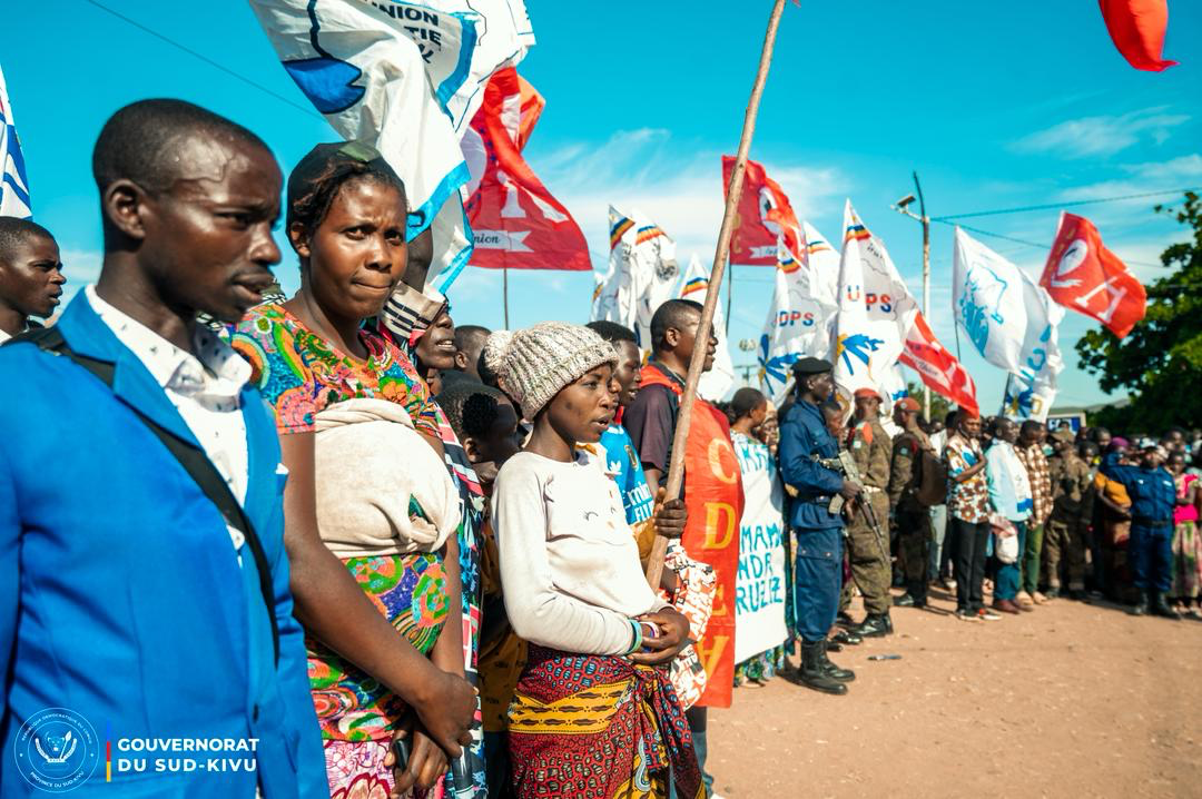 Meeting populaire au centre de Sange lors de la visite officielle du 12 mai 2026