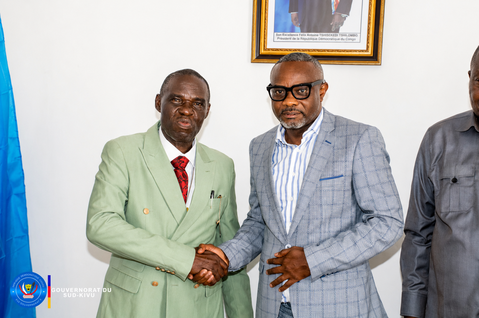 Le Vice-Gouverneur et Gouverneur de Province intérimaire du Sud-Kivu a reçu le Maire d'Uvira Kiza Muhato